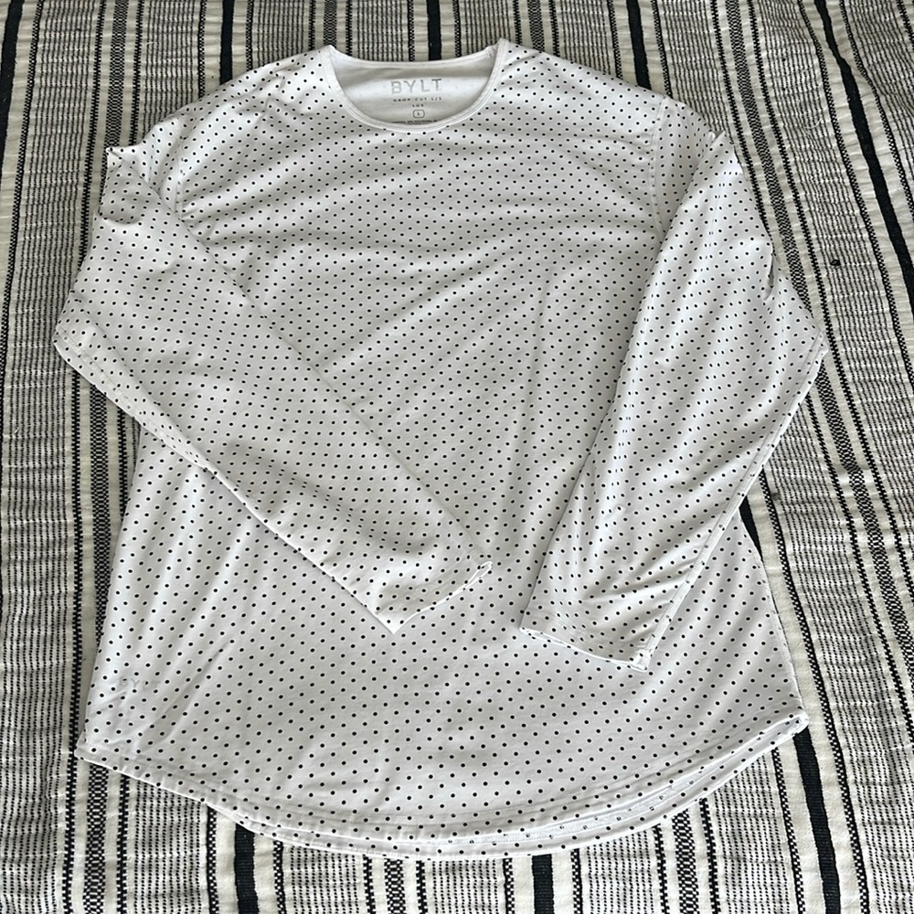 BYLT long sleeve shirt with dotted pattern
